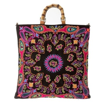 Alex Max torba shopper czarna multi