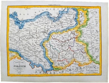 Mapa Królestwa Polskiego z 1829 r.