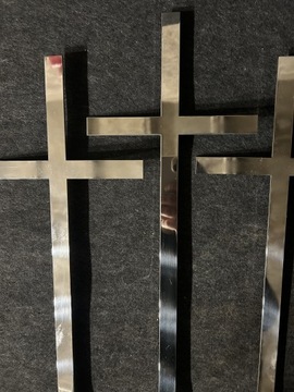 Krzyże nagrobne, polerowane, inox 40cm