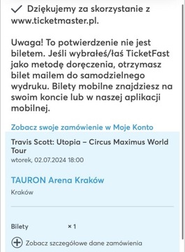 Bilet Travis scoot Kraków 