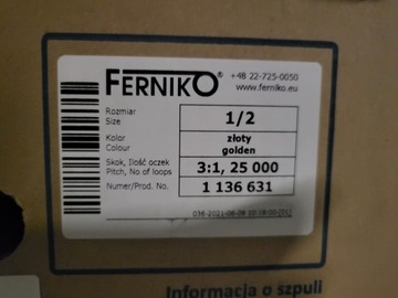 Spirala Zip-Wire FERNIKO 1/2", 3:1, 25000, Złoty