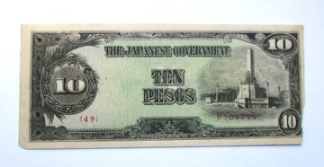 10 Peso 1943 r. Filipiny okupacja japońska