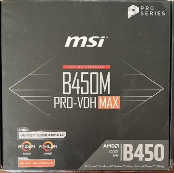 msi AMD MOTHERBOARD B450M PRO-VDH MAX