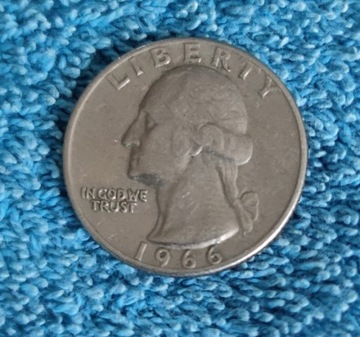 Moneta Quarter Dollar Liberty 1966 United States
