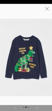 Sweterek świąteczny hm dla chłopca w rozm 122 