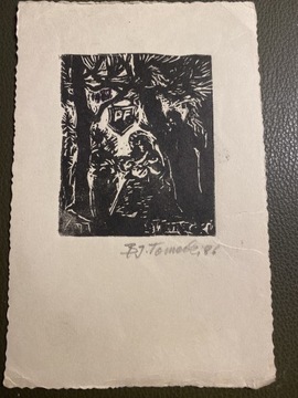 B. J. Tomecki, litografia 1986 r.