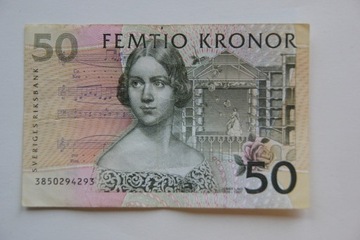 50 koron szwedzkich FEMITO KRONOR banknot