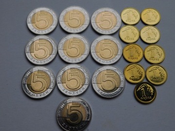 10x 5 złotych 2020 i 1 grosz 2013 royal mint !