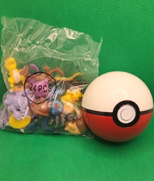 Zestaw pokeball + 24 figurki pokemon 