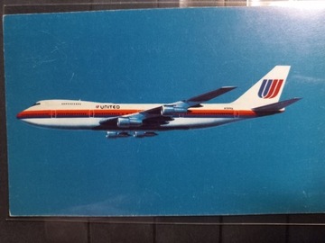 Pocztówka Boeing 747-100 United Airlines 