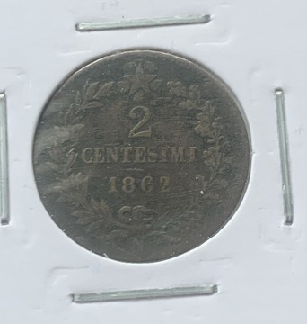 Włochy 2 centesimi, 1862