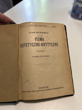 PISMA ESTETYCZNO KRYTYCZNE - MICKIEWICZ 1924 