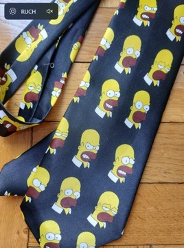 Krawat Bart Simpson Simpsons czarny