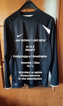 NIKE  Męska oddychająca bluza sportowa z długim rękawem, Rozmiar M/L