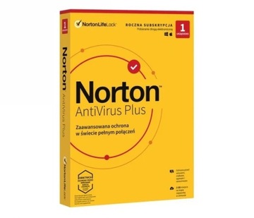 NortonLifeLock Antivirus Plus 1st. (12m.) Wer.Fiz.