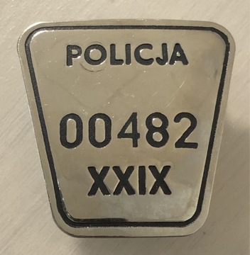 Zamienię Odznaka policja blacha policyjna 1990