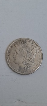 USA 1 DOLLAR 1890 ROK,SREBRO RZADKI OKAZ