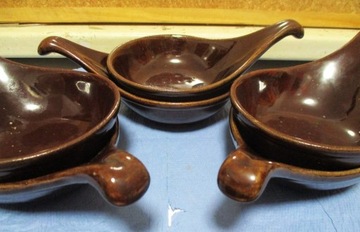 Kokilki z uchwytem 6 sztuk Ceramika PRL 