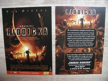 KRONIKI RIDDICKA \ PITCH BLACK - Ulotka kinowa