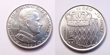 Monako 1 frank 1982 r. PIĘKNA!