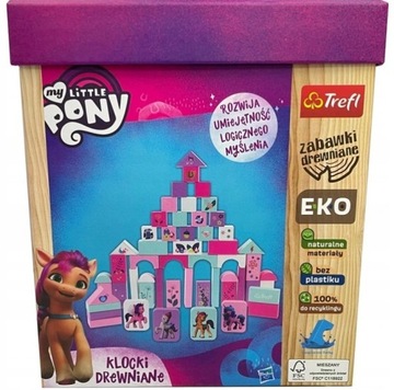 Klocki drewniane trefl my little pony wiek 3+