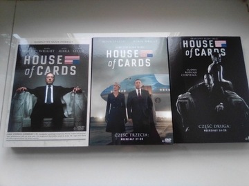 HOUSE OF  CARDS I-III 3  SEZONY 12 dvd  serial 