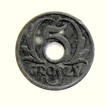 5 Groszy 1939 cynk