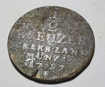 1/2  KREUZER  1797 B  Królestwo Prus