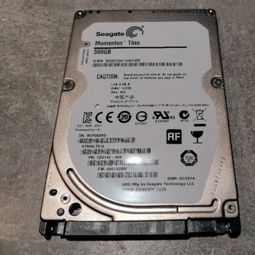 Dysk SEAGATE 2,5" 500GB ST500LT012