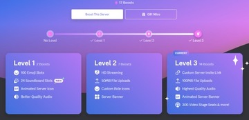 Discord Boosty na serwer (3 miesiące)