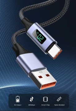 Kabel USB typu C Super Charge 6A 100W
