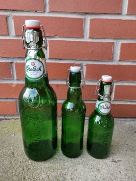 Grolsch. Butelki zamykane, zapinane na klips. 