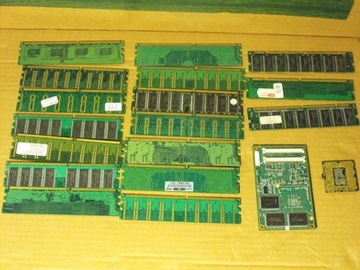 17 Pamięci RAM DDR / SDRAM itp - MIX i dwa CPU