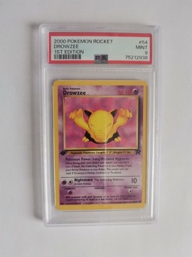 Drowzee Rocket 1st Edition PSA 9