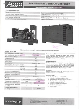 agregat prądotwórczy FOGO FD 150 W-ST