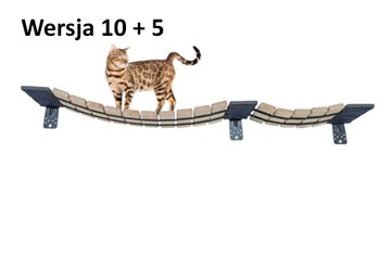 Mostek dla kota 130cm 10+5 Kociostrada Kotyfikacja