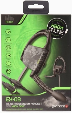 Nowe Słuchawki do Czatu Gioteck EX-03 XBOX 360