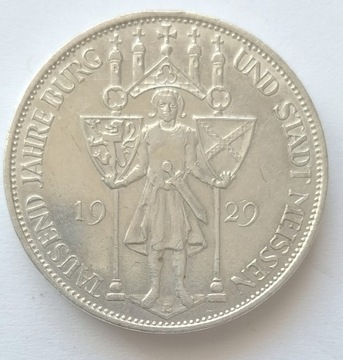 Niemcy 3 reichsmarki, 1929 r srebro