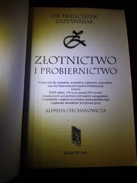 KsięgaZłotnictwo i probiernictwo Fr. Zastawniak