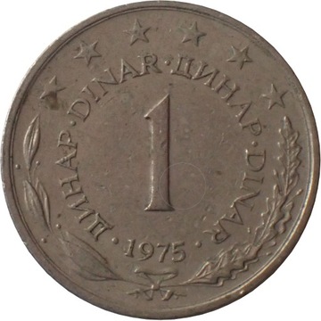Jugosławia 1 dinar z 1975 roku - OBEJ. MOJĄ OFER.