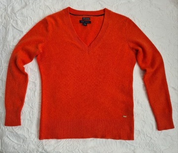 Sweter 100% kaszmir Tommy Hilfiger xs 34 koralowy