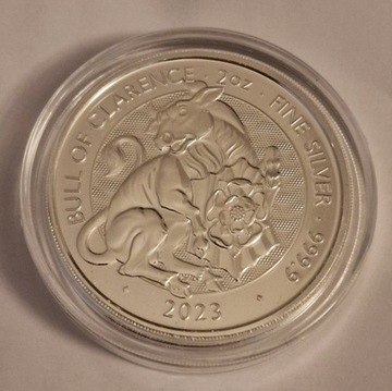 Srebrna Moneta 2 Oz Bull of clarence 2023