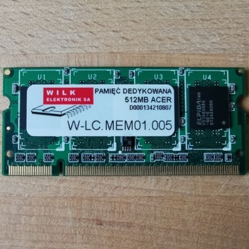 Moduł pamięci RAM 512MB DDR2-533 SO-DIMM