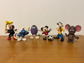 Figurki Jerry M&M's Mickey Goofy Smerfy Gargamel