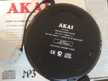 Akai cd przenośne mp3 metalowa obudowa