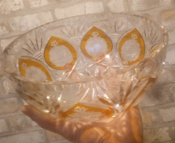Kryształ z dodatkiem brązu PRL misa 