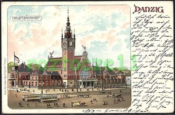 GDAŃSK Danzig  Hauptbahnhof  1901