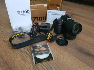 Nikon D7100 obiektyw 18-105 f/3,5-5,6  filtr Hoya