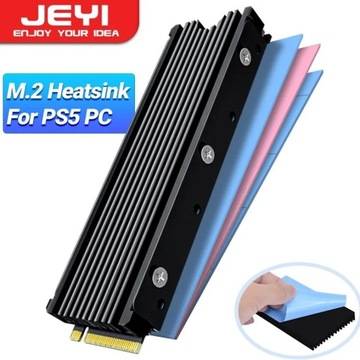 Radiator dysku SSD M.2 Nvme 2280 PC / PS5 czerwony