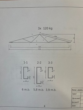 Wiązary dachowe stalowe 